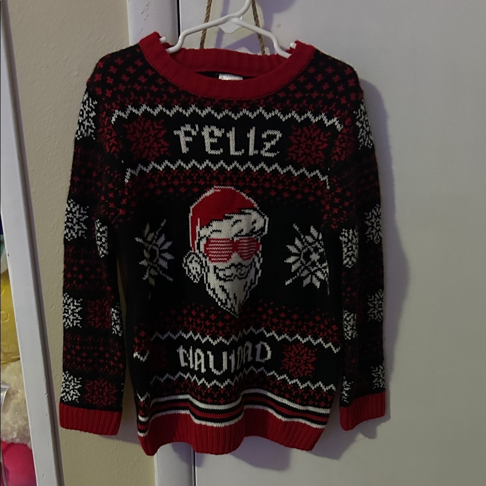 Size 6/7 Feliz Navidad Christmas Sweater